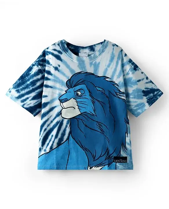 Blue Tie-Dye Oversized Lion King T-shirt